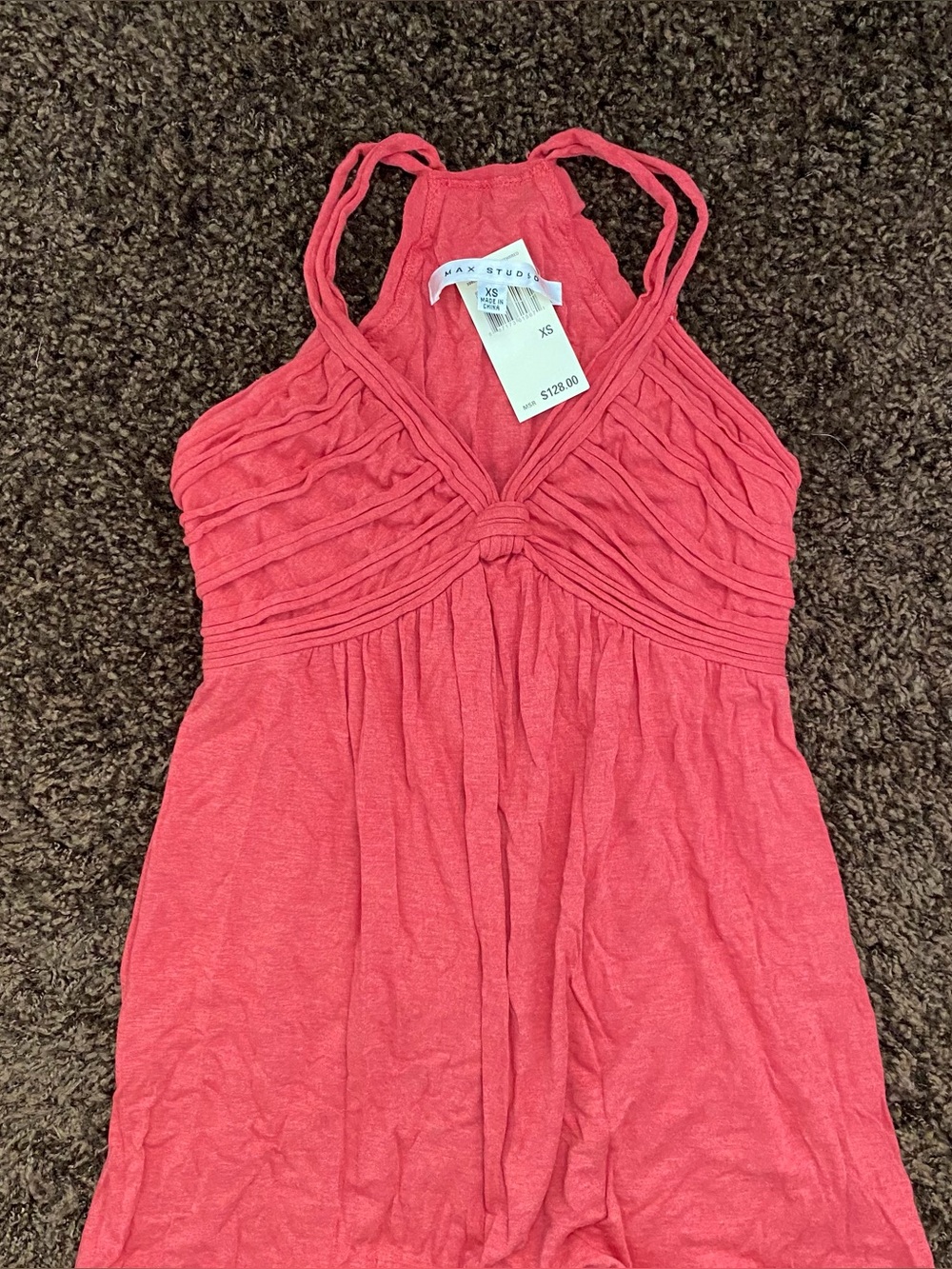 Max Studio Coral Jersey Maxi Dress